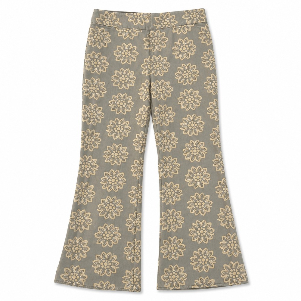 Banana Republic Chino Pants Womens 10 Floral Cropped Wide Leg Retro 70s Revival